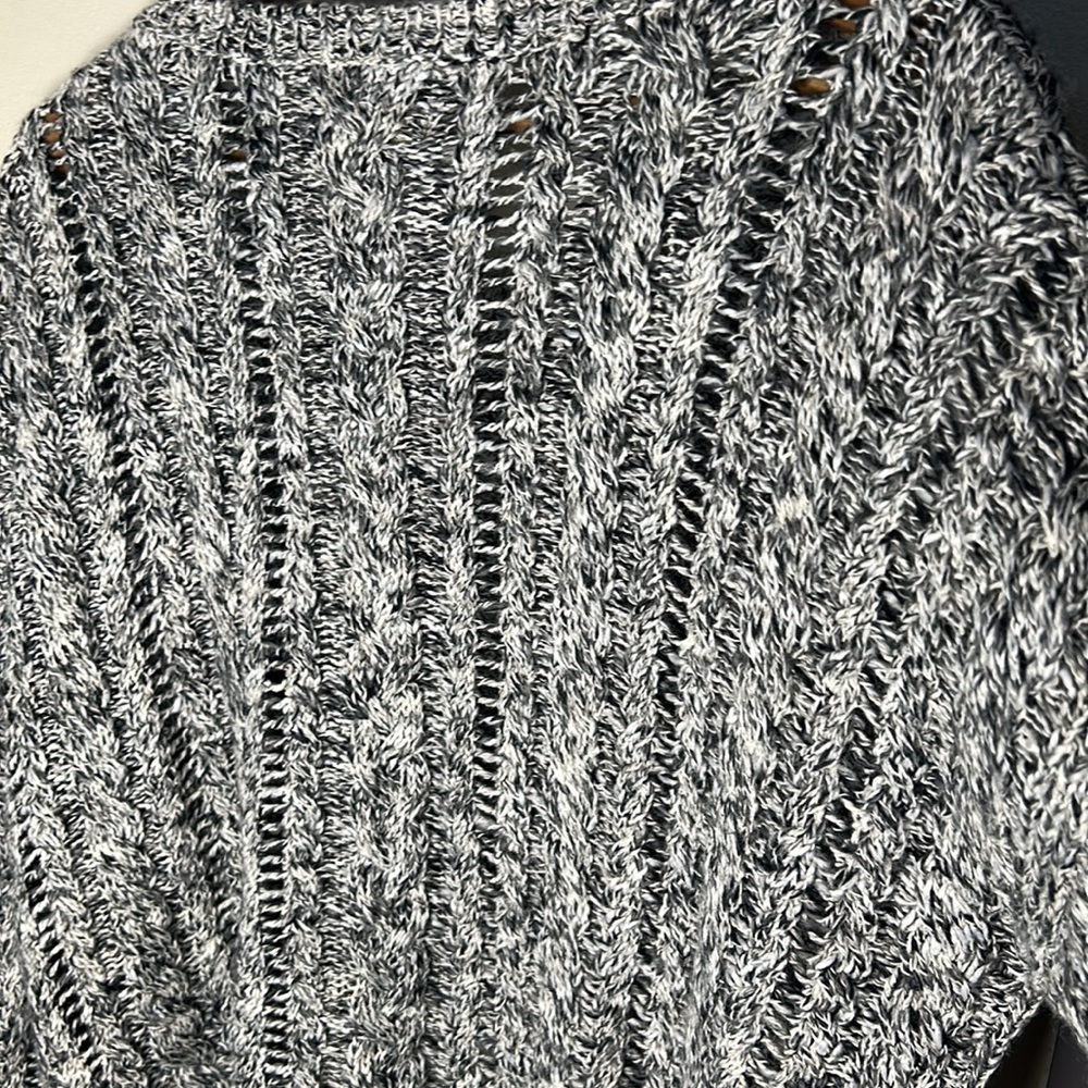DENIM & SUPPLY RALPH LAUREN Gray and White Marled Open Knit Sweater Size XL - Picture 12 of 15